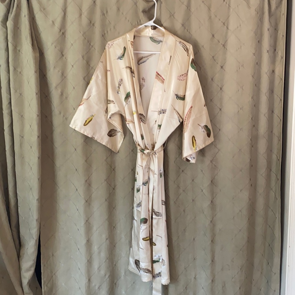 Silky robe